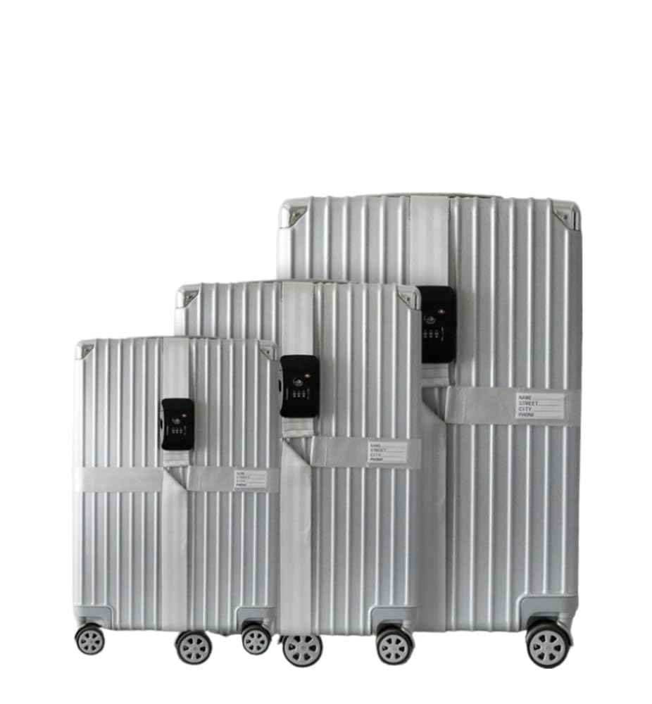 10-stelliges Passwortschloss, Crossbody, Reisetasche, TSA-Seehafenschloss, Unterstützung, Gepäckgurt, Verstärkung, Box, Packgurt, kühles Grau (gewöhnliches Passwort, Silbergrau) von MOVDARL