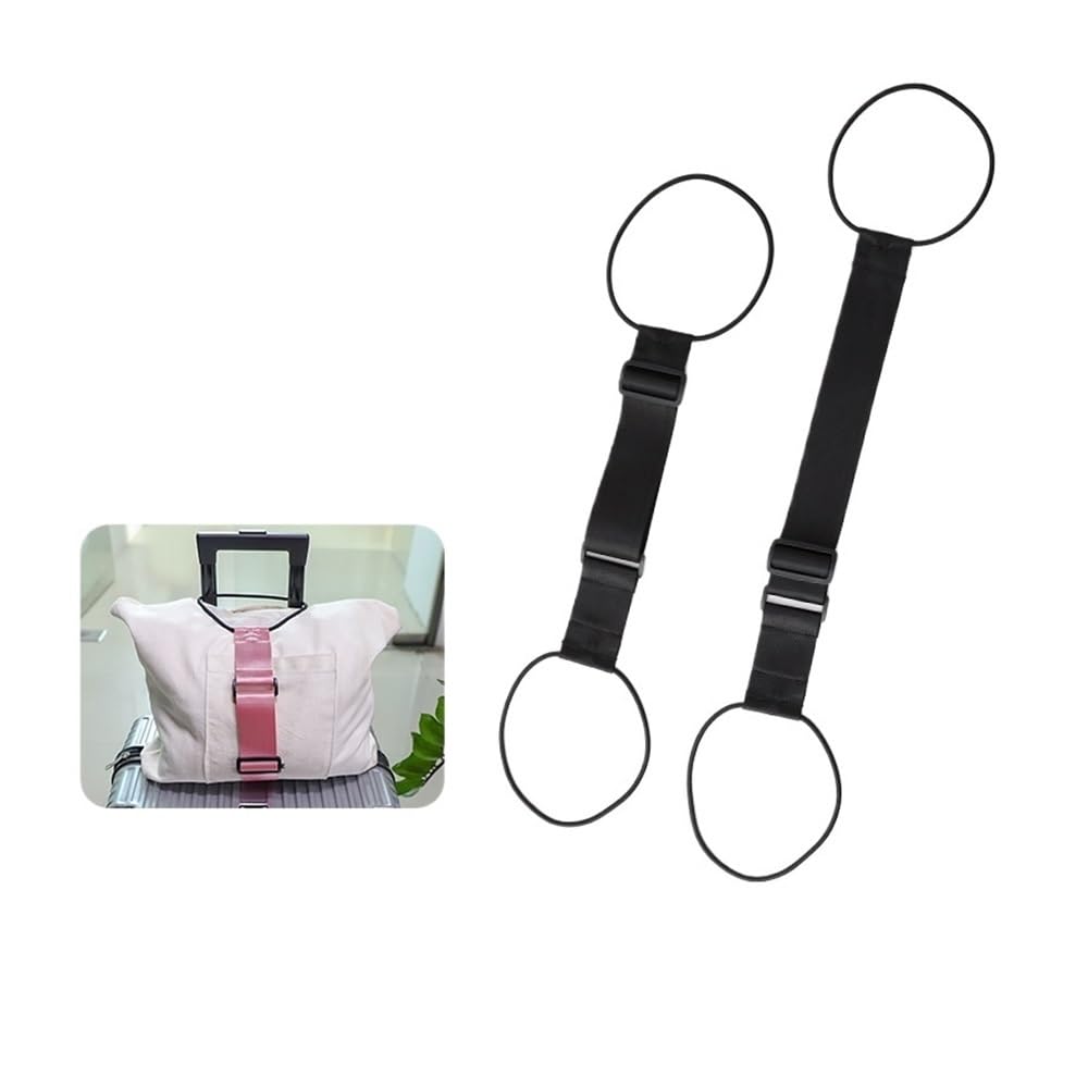 Elastischer, verstellbarer Gepäckgurt, praktisches Zubehör, Gepäckband, Flugzeug, Reisetasche, Gürtel, Zubehör für Reisen (Rosa) von MOVDARL