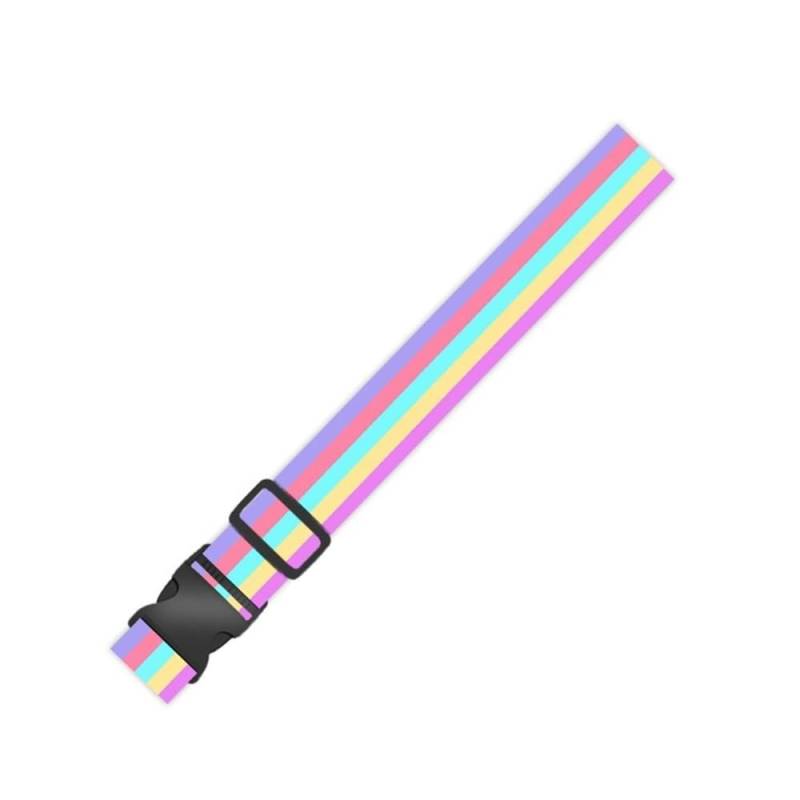 Iridescence Gepäckgurte, verstellbare Länge, verstärkt, Gepäckbündelgurt, Verpackung, sicheres Reisezubehör, Koffer, Paketband (B) von MOVDARL