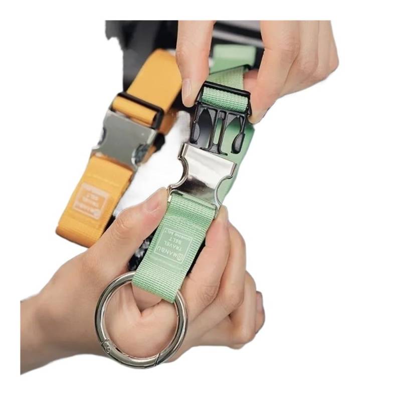 Praktische Gepäckgurte, externer Haken, Outdoor-Wandertasche, hängende Schnalle, Reise-Trolley-Koffer, Verbindungsseilgurt (grau) von MOVDARL