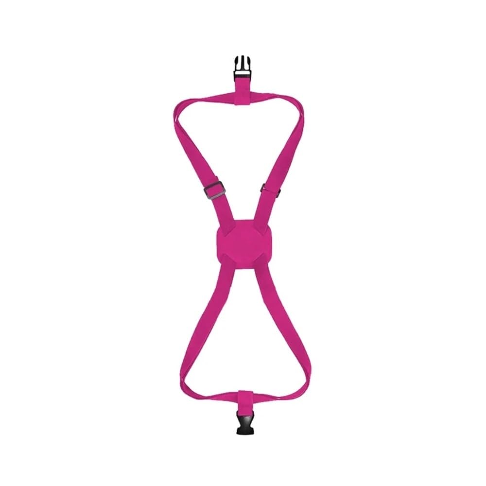 Teleskop-Reisetasche, fester Gürtel, einfarbig, Gepäckbindungsgürtel, verstellbarer elastischer Gurt, Kreuzschnüre für Koffer, fügen Sie eine Tasche hinzu (Hot Pink) von MOVDARL