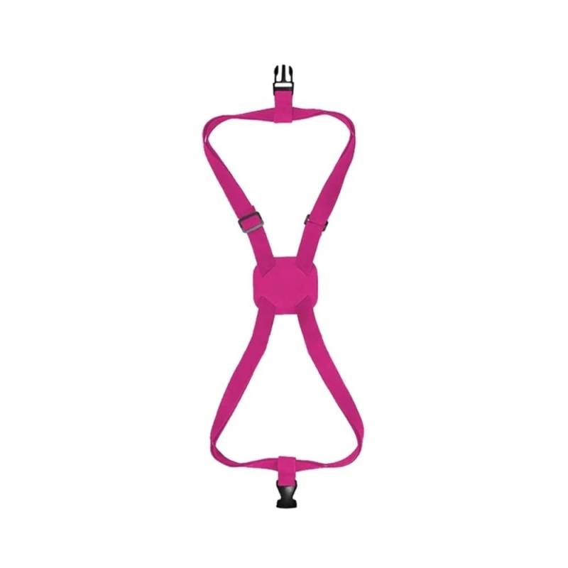 Teleskop-Reisetasche, fester Gürtel, einfarbig, Gepäckbindungsgürtel, verstellbarer elastischer Gurt, Kreuzschnüre für Koffer, fügen Sie eine Tasche hinzu (Hot Pink) von MOVDARL