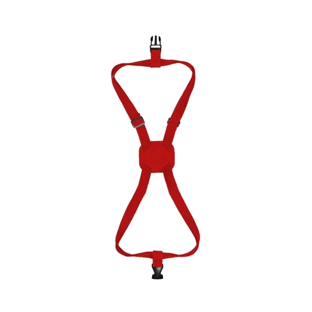 Teleskop-Reisetasche, fester Gürtel, einfarbig, Gepäckbindungsgürtel, verstellbarer elastischer Gurt, Kreuzschnüre für Koffer, fügen Sie eine Tasche hinzu (rot) von MOVDARL