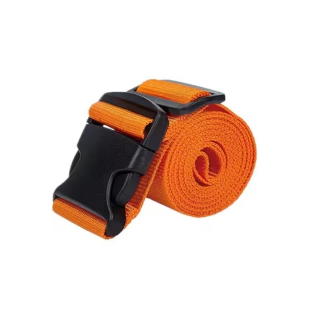 Verstellbarer Gepäckgurt für Reisekoffer, Spanngurt, Gepäck, Reisegurt, Zubehör, Packgurte, 5 x 200 cm (orange) von MOVDARL