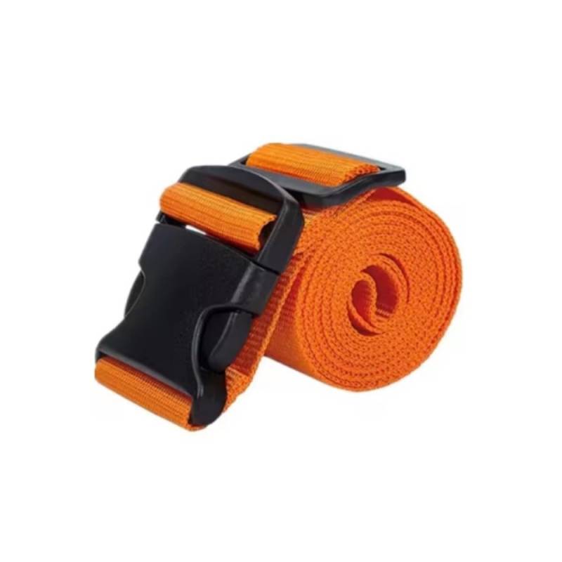 Verstellbarer Gepäckgurt für Reisekoffer, Spanngurt, Gepäck, Reisegurt, Zubehör, Packgurte, 5 x 200 cm (orange) von MOVDARL