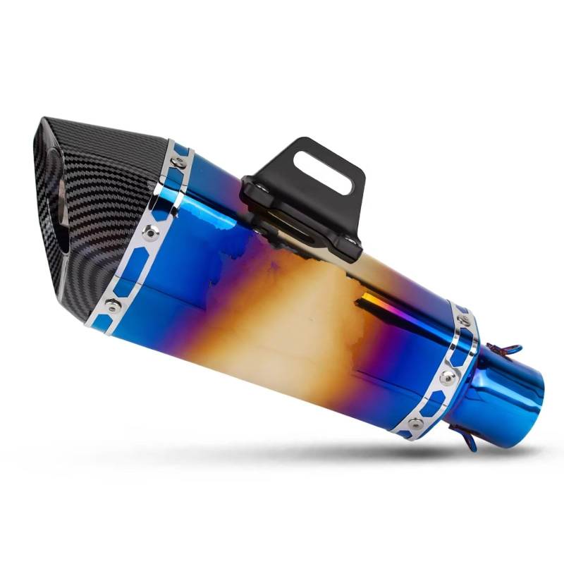 Auspuff Mittelstück Kompatibel Mit Suzuki Für GSX250R Motorradzubehör Universal 51mm Motorradauspuff Modify Endrohr Schalldämpfer(D) von MOXSQFT