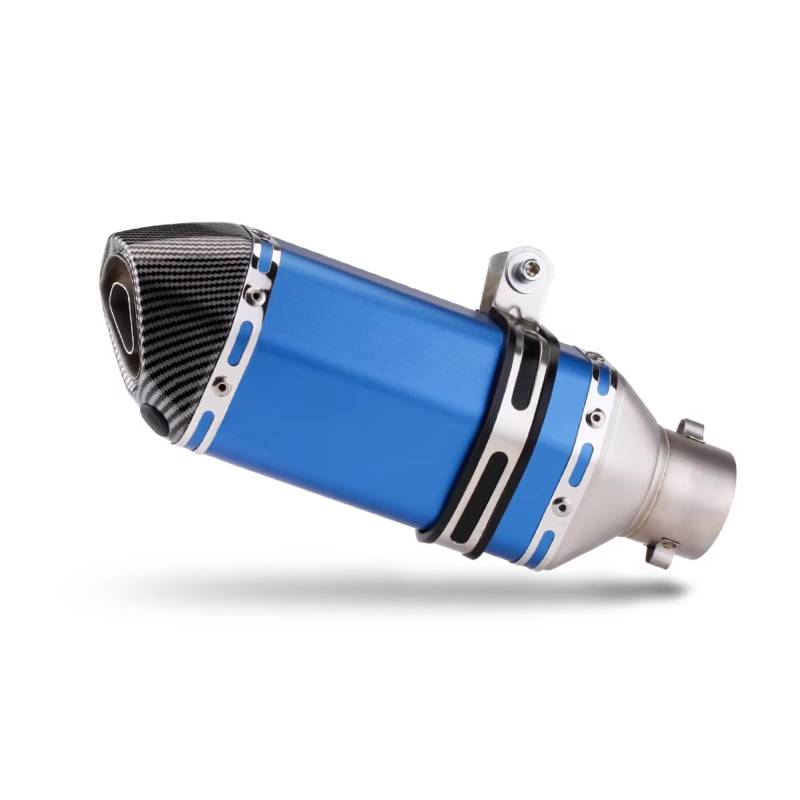 Auspuff Mittelstück Kompatibel Mit Suzuki Für GSXR125 Motorradzubehör Universal 51MM Motorradauspuff Schalldämpfer Langes Endrohr(E) von MOXSQFT