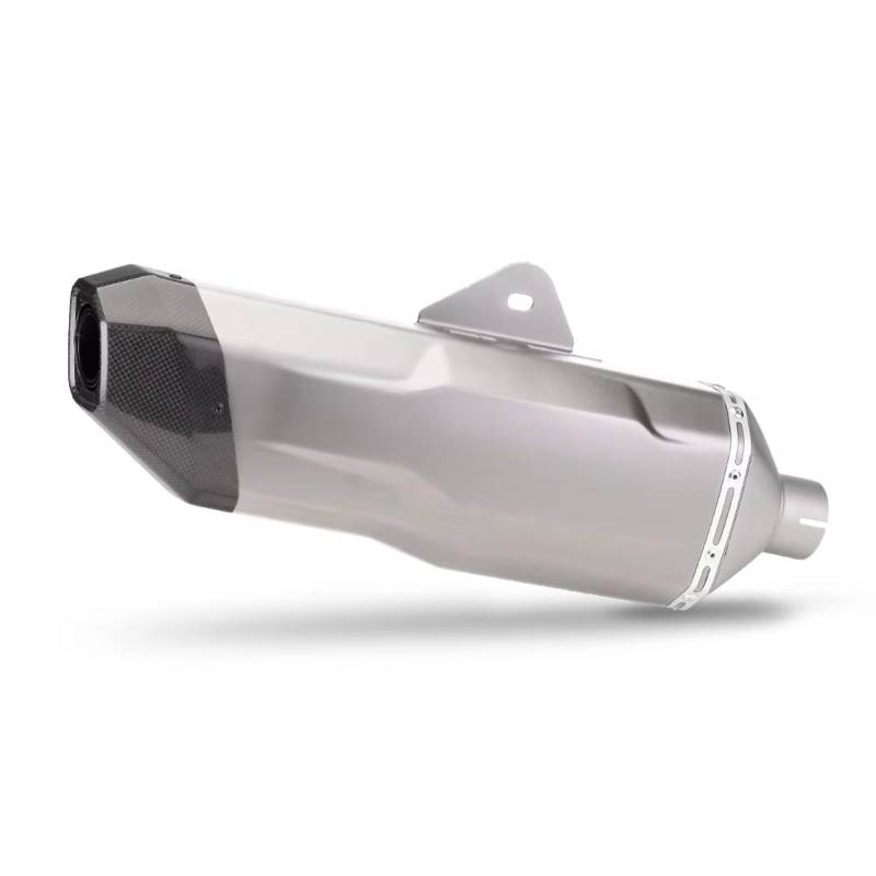 MOXSQFT Auspuff Mittelstück Für F750GS Für R1200GS Motorradzubehör Universal-Motorrad-Auspuffschalldämpfer Modifizieren Carbon Tip Endrohr(Type A) von MOXSQFT