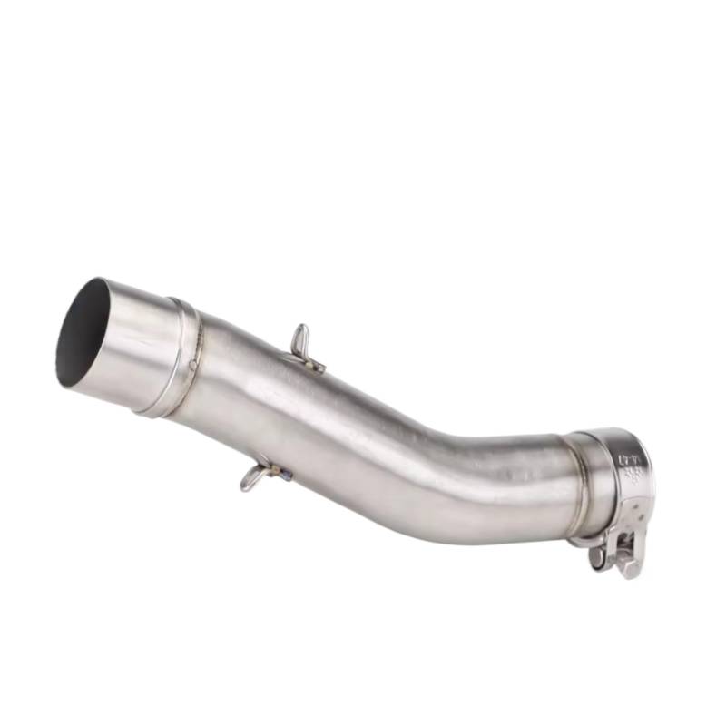 MOXSQFT Auspuff Mittelstück Kompatibel Mit Ducati Für Scrambler 2015 2016 2017 2018 2019 2020 2021 2022 2023 2024. Motorradauspuff Modifizieren, Doppelloch-Mittelverbindungsrohr, 51 Mm(Type A) von MOXSQFT