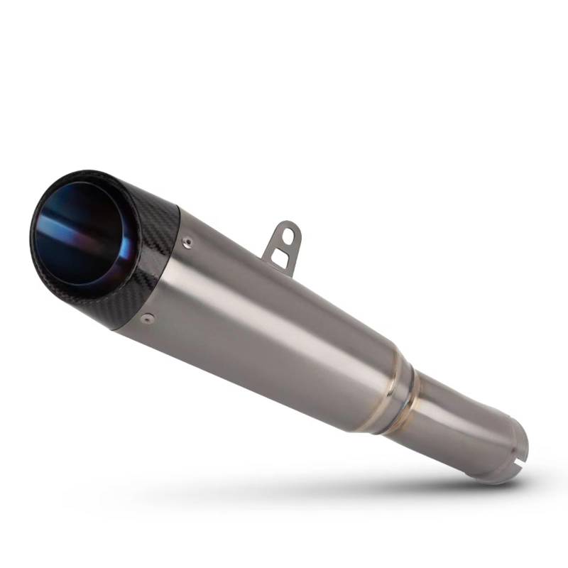 MOXSQFT Auspuff Mittelstück Kompatibel Mit Für ZX10R 2021 2022 2023 2024. Motorradauspuff-Modifizierer, Slip-On-Endrohr, Zweilagiger Carbon-Kopfschalldämpfer.(Type A) von MOXSQFT