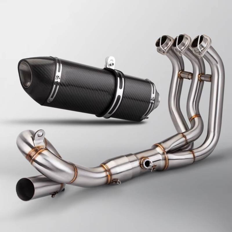 MOXSQFT Auspuff Mittelstück Kompatibel Mit MT09 Für FZ09 Für XSR900 2014 2015 2016 2017 2018 2019 2020 Motorrad Slip On Front Link Pipe Motorrad-Auspuffrohr(Type B) von MOXSQFT