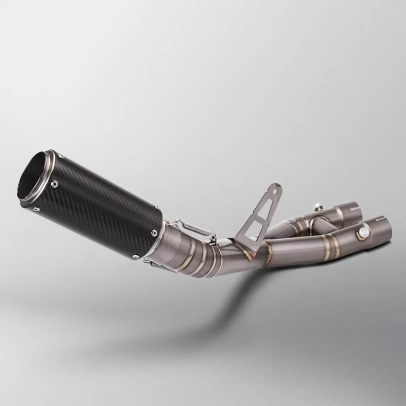 MOXSQFT Auspuff Mittelstück Kompatibel Mit Yamaha Für R1 Für R1M Für MT10 2015 2016 2017 2018 2019 2020 2021 2022 2023 2024 Motorradauspuff Modifizieren Mittleres Heckverbindungsrohr(Type C) von MOXSQFT