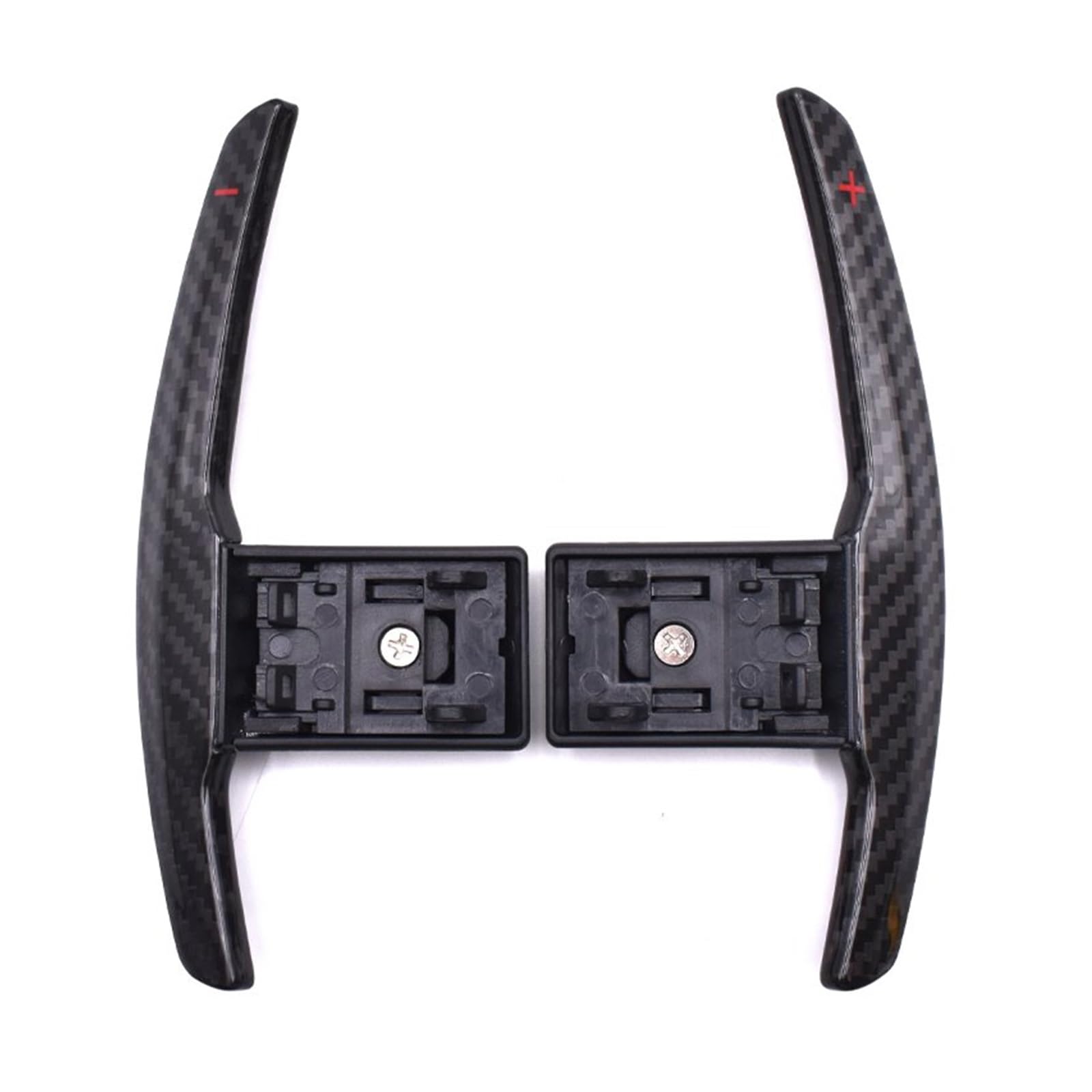 MOXSQFT Lenkrad Schaltwippen Kompatibel Mit Für 2er Active Tourer F45 2015-2021 Für 3er F30 F31 2012-2019 Auto Carbon Fiber Lenkrad Paddle Shifter(Red Matte Carbon) von MOXSQFT