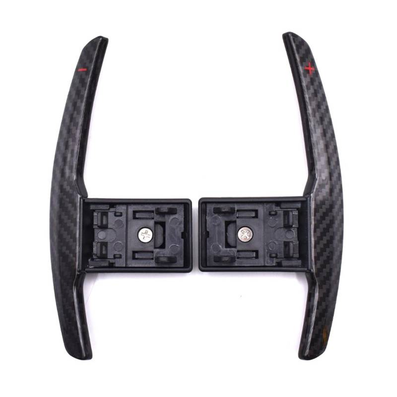 MOXSQFT Lenkrad Schaltwippen Kompatibel Mit Für 2er Active Tourer F45 2015-2021 Für 3er F30 F31 2012-2019 Auto Carbon Fiber Lenkrad Paddle Shifter(Red Matte Carbon) von MOXSQFT