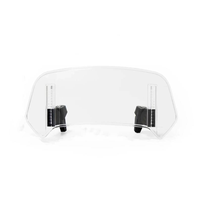 MOXSQFT Motorrad Windschutz Für F850GS Für F750GS Für 1250GS Für 1250LC Motorrad Universal Windschutzscheibenverlängerung Einstellbare Spoiler Clamp-On Motorräder Deflektor(Transparent,Small) von MOXSQFT