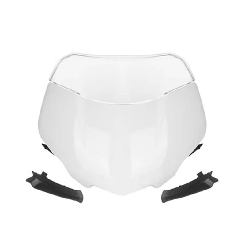 MOXSQFT Motorrad Windschutz Für Street Für Triple Für 765RS Moto2 2023 Motorrad Frontscheibe Windschutz Visier Wind Bildschirm Spoiler Deflektor Motorrad Windschutzscheibe(White) von MOXSQFT