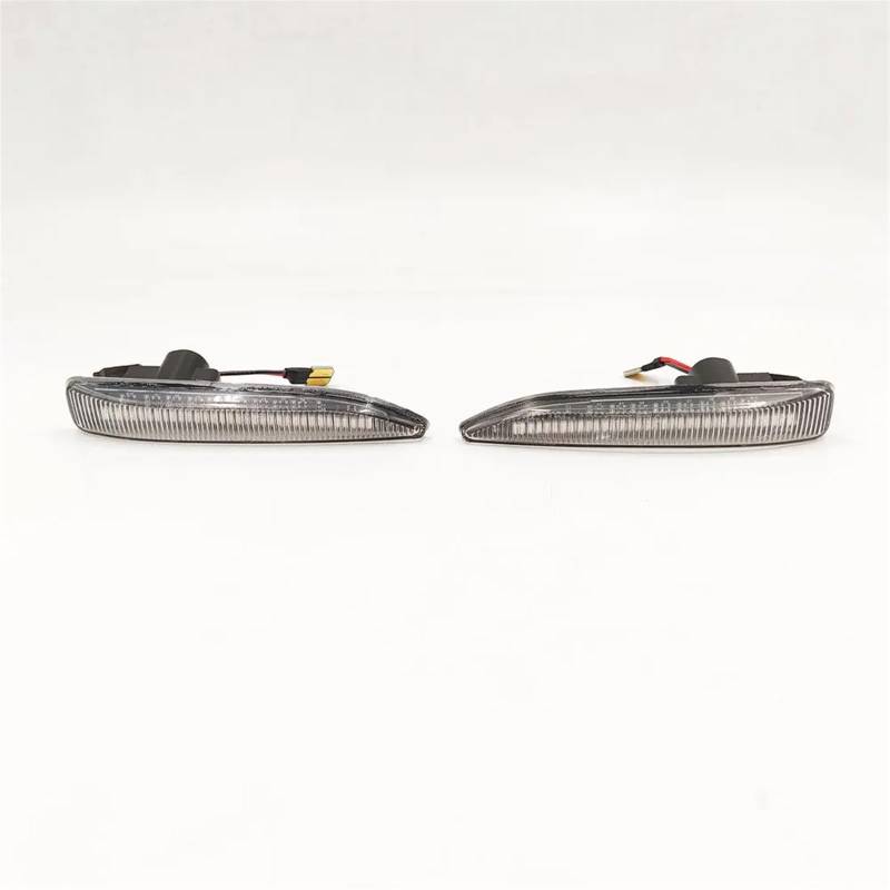 MOXSQFT Seitenblinker Blinker Kompatibel Mit Für 7er-Reihe Für E65 E66 E67 E68 2001-2008 Seitenmarkierungs-Blinkerleuchte Fürs Auto Dynamisch Fließende Sequentielle Blinkerleuchte(Clear Shell) von MOXSQFT