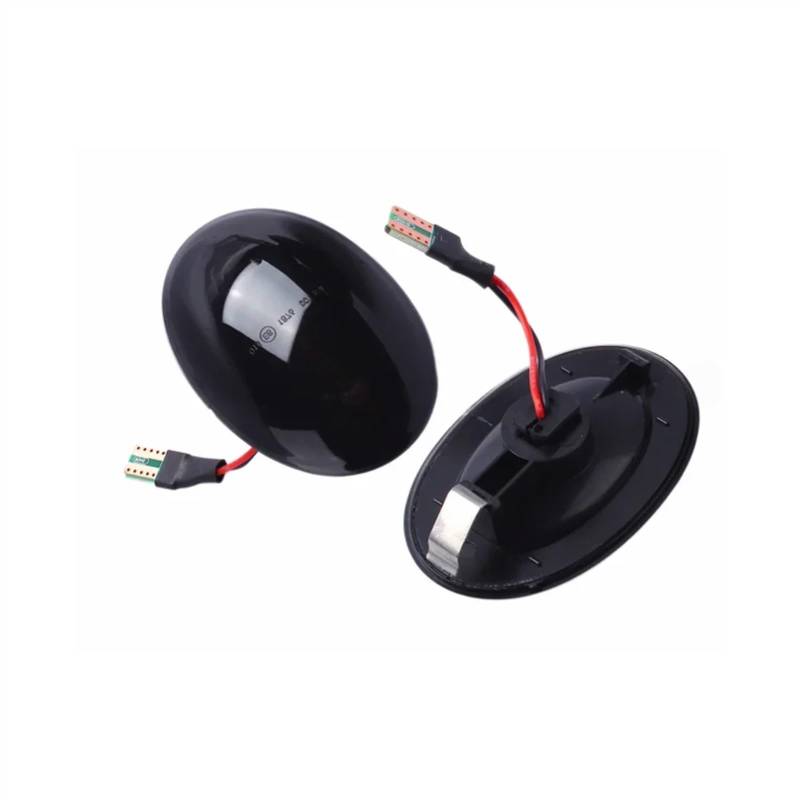 MOXSQFT Seitenblinker Blinker Kompatibel Mit MINI Für Cooper Für R55 R56 R57 R58 R59 CL-R56-LSM-SM 2 STÜCKE Dynamische Seitenmarkierungs-Blinkerleuchte Sequentielles Blinkerlicht(Smoked Type) von MOXSQFT