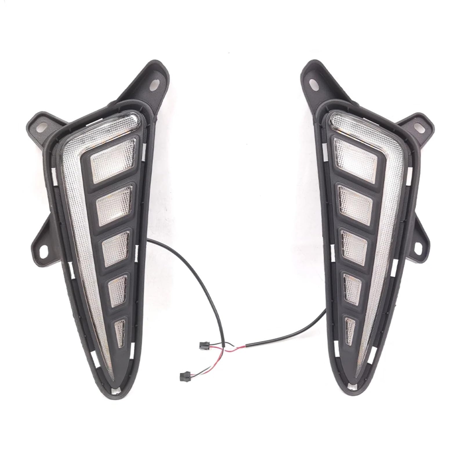 MOXSQFT Seitenblinker Blinker Kompatibel Mit Toyota Für C-HR Für CHR 2016 2017 2018 2019 Auto-Tagfahrlicht Mit Dynamischem Gelben Blinker-Nebelscheinwerfer(White) von MOXSQFT