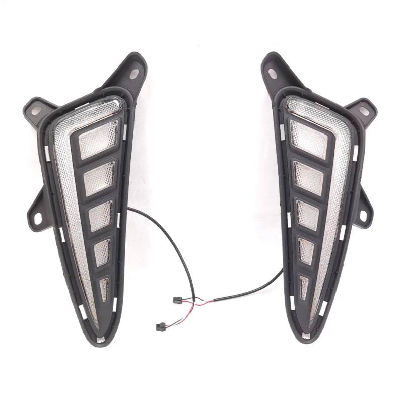 MOXSQFT Seitenblinker Blinker Kompatibel Mit Toyota Für C-HR Für CHR 2016 2017 2018 2019 Auto-Tagfahrlicht Mit Dynamischem Gelben Blinker-Nebelscheinwerfer(White and Yellow) von MOXSQFT