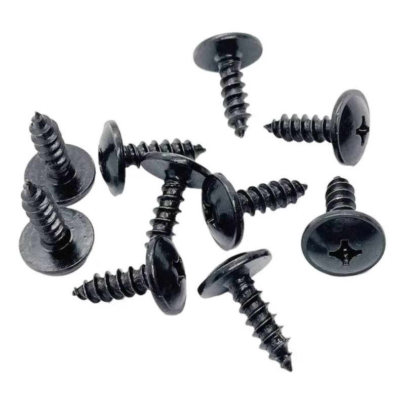 Motorrad Gewindeschrauben 10 Stück Allgemeine Teile Schwarze Selbstschneidende Schrauben 6 Mm Großer Kopf 16 Mm Auto Motorrad Stoßstange Kotflügel Motorschutz Motorrad Schrauben Schrauben Muttern von MOXSQFT