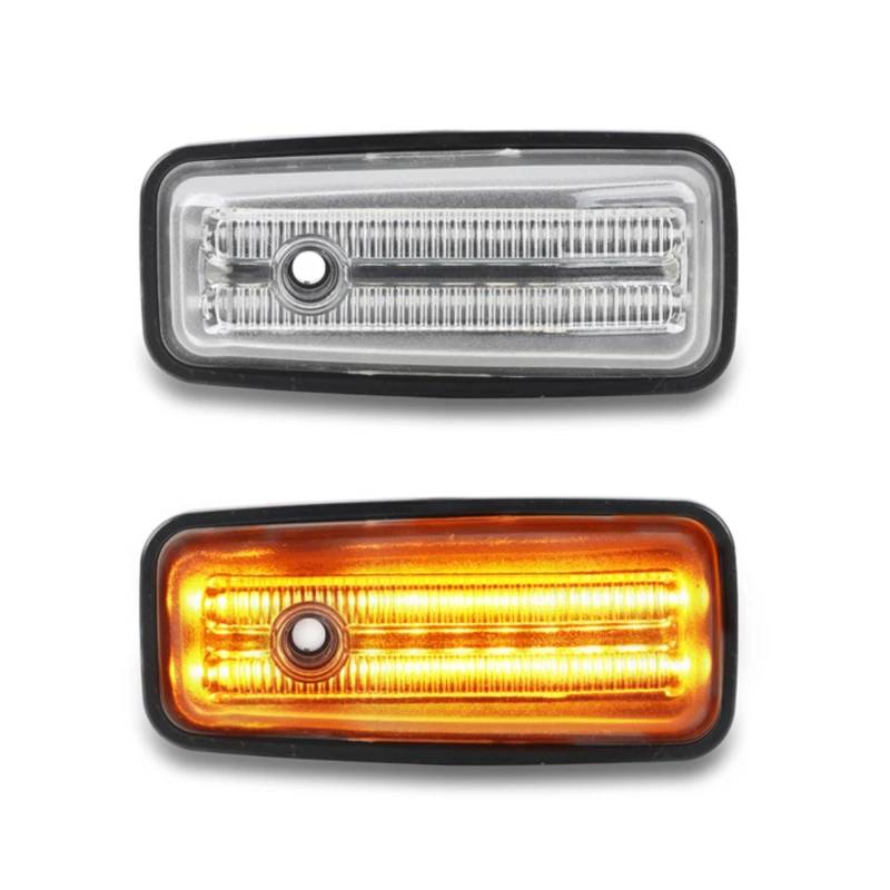 Seitenblinker Blinker Kompatibel Mit Mercedes Für Benz Für W461 W463 G500 G550 G55 G63 G65 1986-2001 2000 19992002 Dynamischer Seitenmarkierungsblinker Repeater Blinker Licht(No Dynamic,Smoked) von MOXSQFT