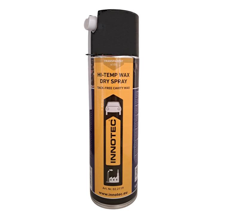 Innotec Hi-Temp Wax Spray Unterboden und Hohlraumschutz Fettspray Transparent - Next Level Konservierung für Automotive & Industrie - Keine Anhaftung von Schmutz und Staub - 500ml Spraydose von MP Produkt