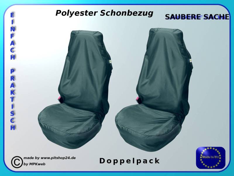 Pitshop24 Doppelpack Schonbezug Werkstatt Sitzbezug Werkstattschoner Polyester von MPKweb