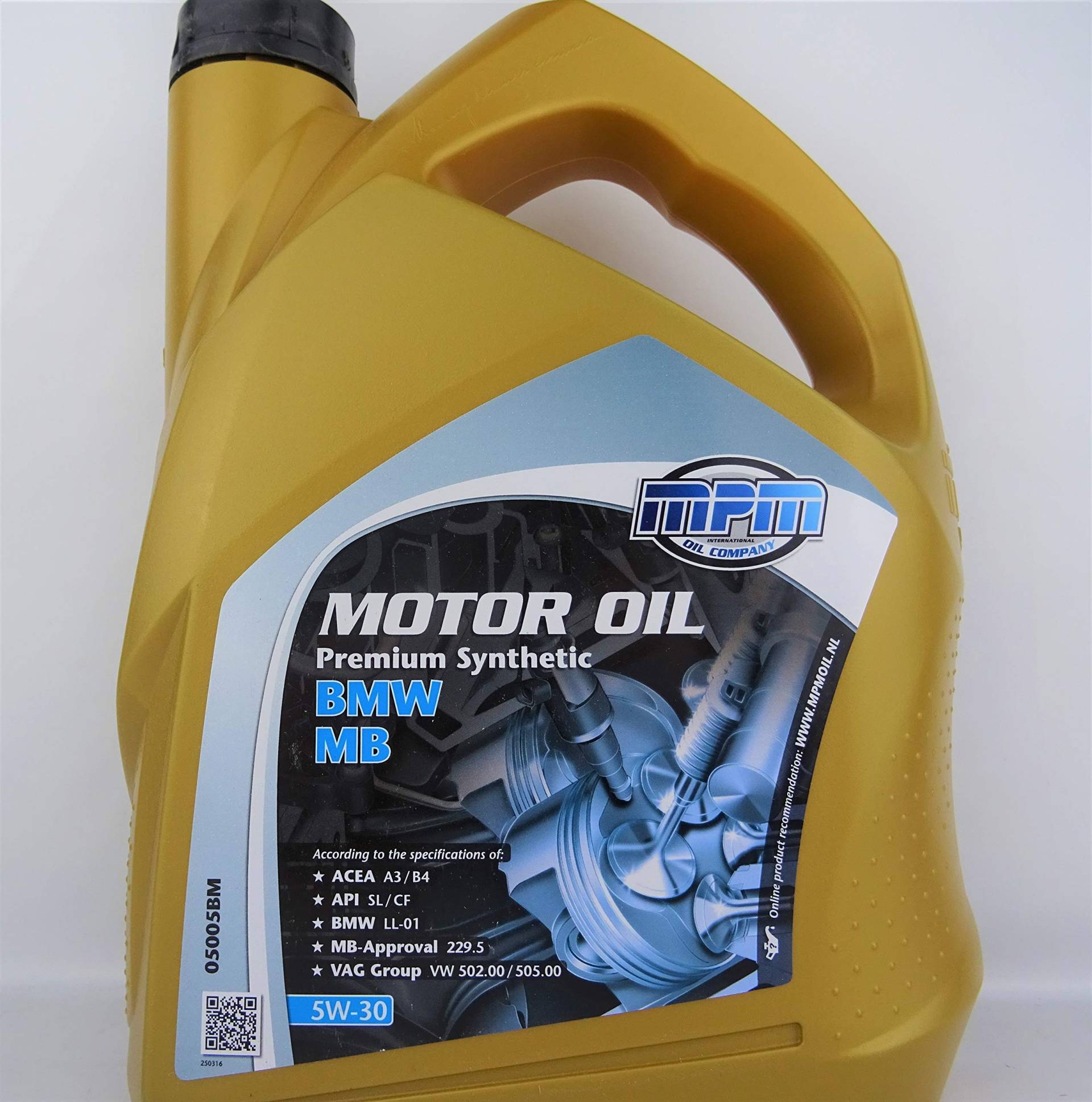 MPM 5W30 MB Motoröl Premium Synthetic 5Liter von MPM