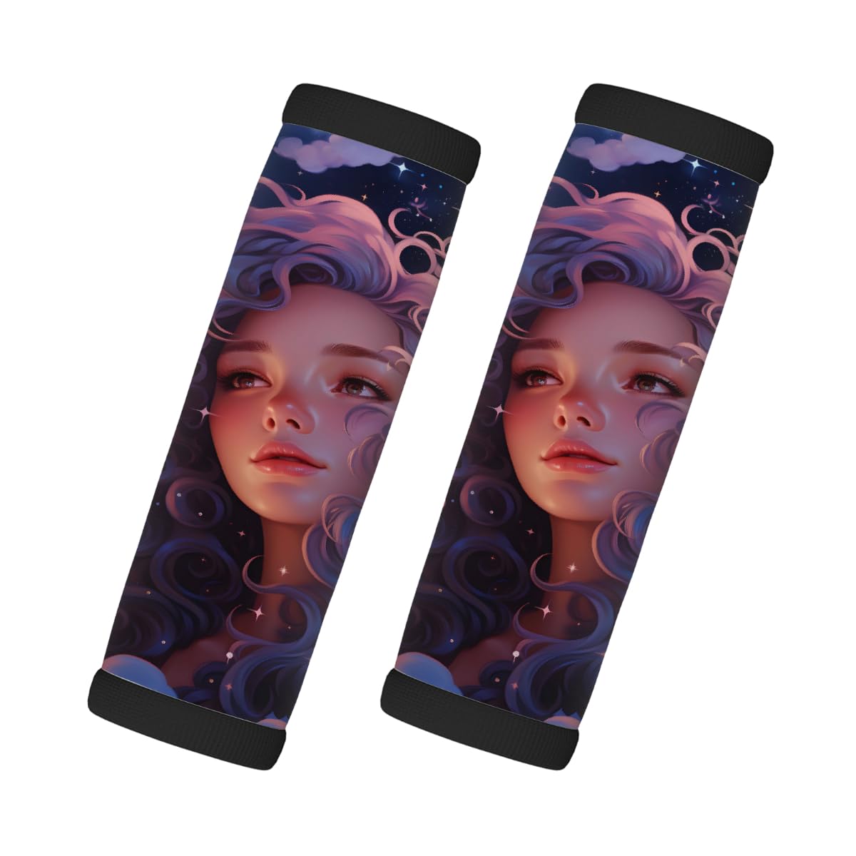 Neopren-Gepäckgriff-Umwicklung, Cloud Girl, Gepäckkennzeichnungen, Zubehör für Koffer, Autotasche, Griffhandschuhe, 2 Stück Neopren-Gepäckgriff-Umwicklung, Cloud Girl, Gepäckkennzeichnungen, Zubehör für Koffer, Autotasche, Griffhandschuhe, 2 Stück von MPTPTM