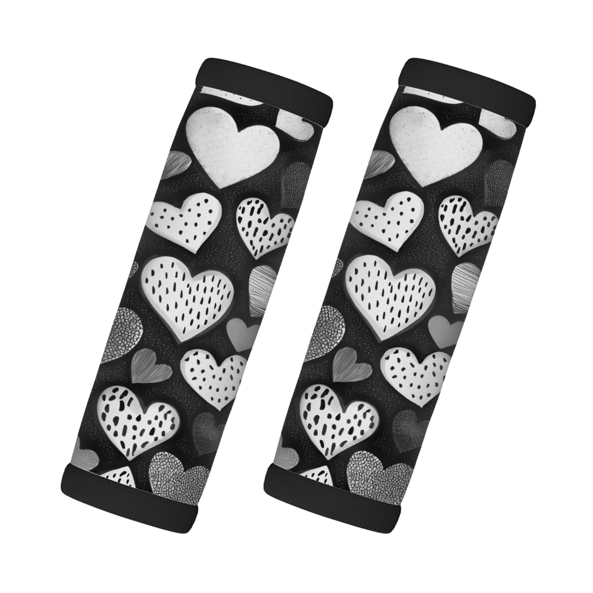 Neopren-Gepäckgriff-Umwicklung, Schwarz und Weiß, gepunktet, Gepäckkennzeichnungen, Zubehör für Koffer, Autotasche, Griffhandschuhe, 2 Stück Neopren-Gepäckgriff-Umwicklung, Schwarz und Weiß, gepunktet, Gepäckkennzeichnungen, Zubehör für Koffer, Autotasche, Griffhandschuhe, 2 Stück von MPTPTM