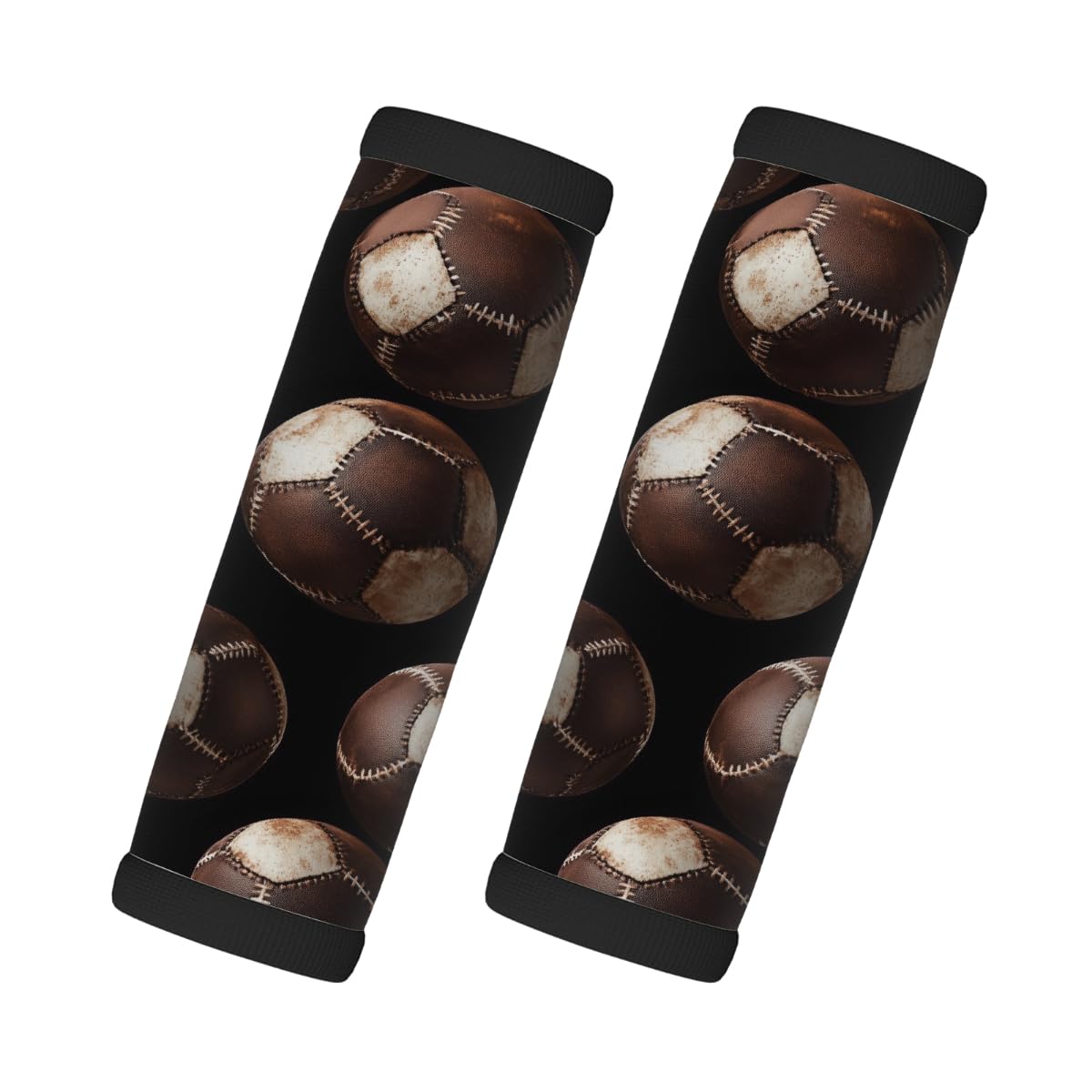 Neopren-Gepäckgriff-Umwicklung, Vintage-Fußball-Gepäck-Identifikation, Zubehör für Koffer, Autotasche, Griffhandschuhe, 2 Stück Neopren-Gepäckgriff-Umwicklung, Vintage-Fußball-Gepäck-Identifikation, Zubehör für Koffer, Autotasche, Griffhandschuhe, 2 Stück von MPTPTM