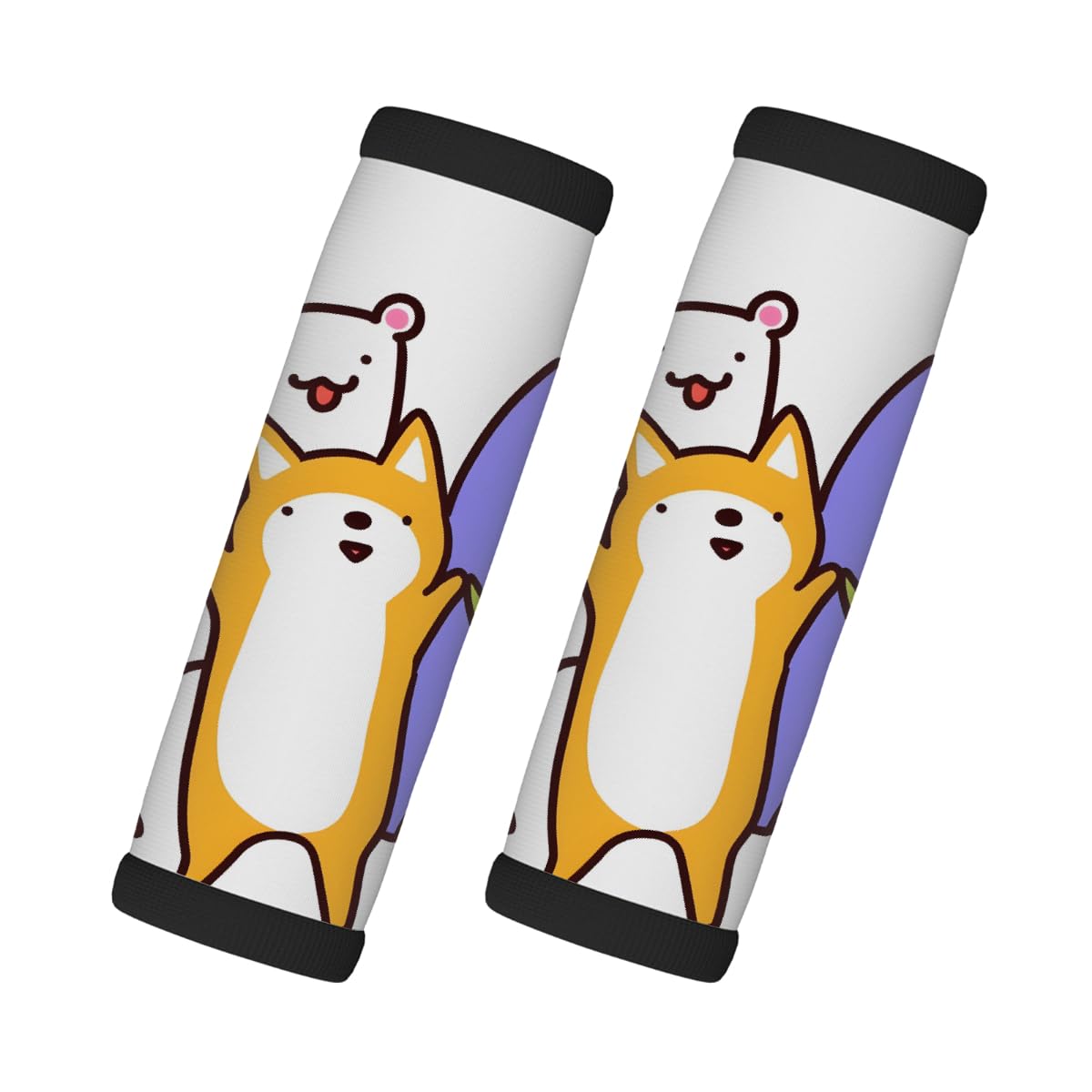 Neopren-Gepäckgriffwickel, Cartoon-Tiere, Gepäck-Identifikation, Zubehör für Koffer, Autotasche, Griffhandschuhe, 2 Stück Neopren-Gepäckgriffwickel, Cartoon-Tiere, Gepäck-Identifikation, Zubehör für Koffer, Autotasche, Griffhandschuhe, 2 Stück von MPTPTM