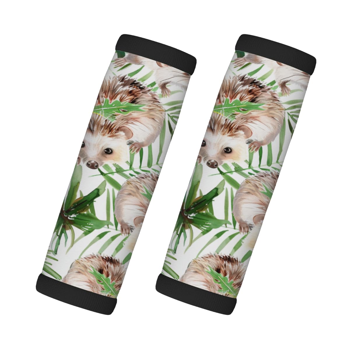 Neopren-Gepäckgriffwickel, Igel, tropische Blätter, Gepäckkennzeichnungen, Zubehör für Koffer, Autotasche, Griffhandschuhe, 2 Stück Neopren-Gepäckgriffwickel, Igel, tropische Blätter, Gepäckkennzeichnungen, Zubehör für Koffer, Autotasche, Griffhandschuhe, 2 Stück von MPTPTM
