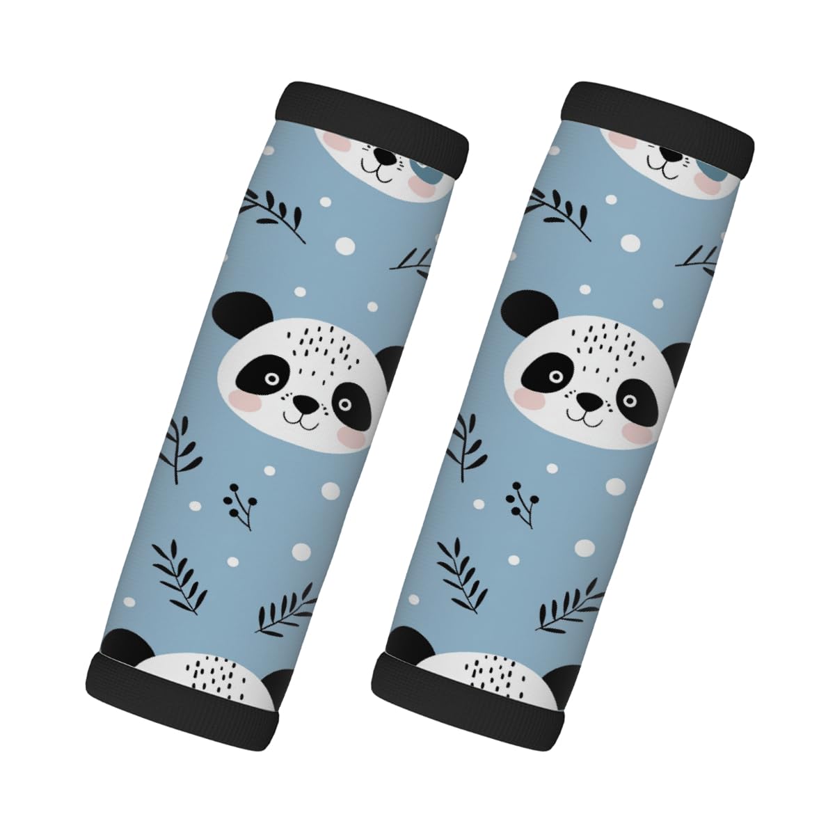 Neopren-Gepäckgriffwickel, Panda-Gesicht, niedliches Gepäck-Identifikations-Zubehör für Koffer, Autotasche, Griffhandschuhe, 2 Stück Neopren-Gepäckgriffwickel, Panda-Gesicht, niedliches Gepäck-Identifikations-Zubehör für Koffer, Autotasche, Griffhandschuhe, 2 Stück von MPTPTM