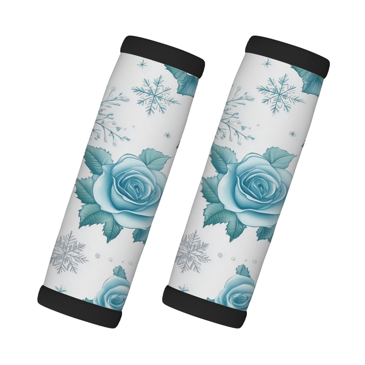 Neopren-Gepäckgriffwickel, Schneeflocke und blaue Rose, Gepäckkennzeichnungen, Zubehör für Koffer, Autotasche, Griffhandschuhe, 2 Stück Neopren-Gepäckgriffwickel, Schneeflocke und blaue Rose, Gepäckkennzeichnungen, Zubehör für Koffer, Autotasche, Griffhandschuhe, 2 Stück von MPTPTM