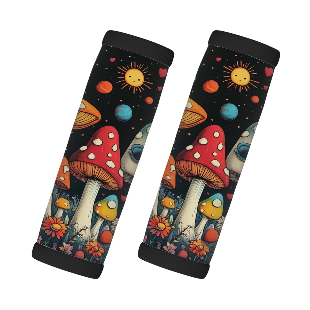 Neopren-Gepäckgriffwickel, Sonnenbrille, Pilz, Blume, Sonnengepäck-Identifikation, Zubehör für Koffer, Autotasche, Griffhandschuhe, 2 Stück Neopren-Gepäckgriffwickel, Sonnenbrille, Pilz, Blume, Sonnengepäck-Identifikation, Zubehör für Koffer, Autotasche, Griffhandschuhe, 2 Stück von MPTPTM