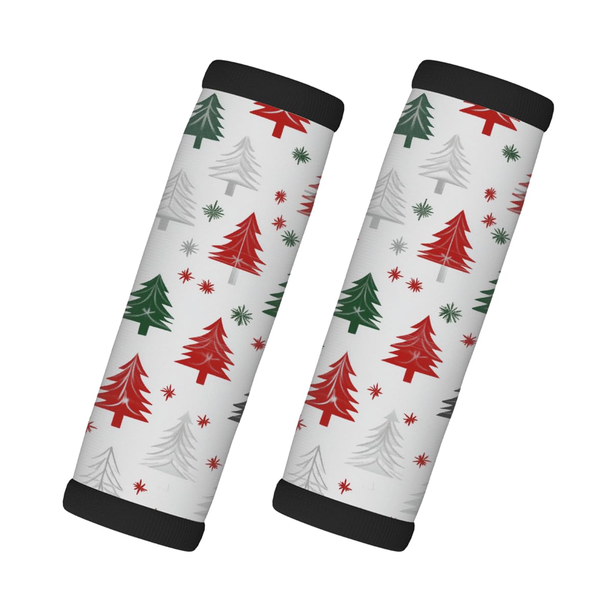 Neopren-Gepäckgriffwickel, bunte Weihnachtsbaum-Illustration, Gepäck-Identifikation, Zubehör für Koffer, Autotasche, Griffhandschuhe, 2 Stück Neopren-Gepäckgriffwickel, bunte Weihnachtsbaum-Illustration, Gepäck-Identifikation, Zubehör für Koffer, Autotasche, Griffhandschuhe, 2 Stück von MPTPTM