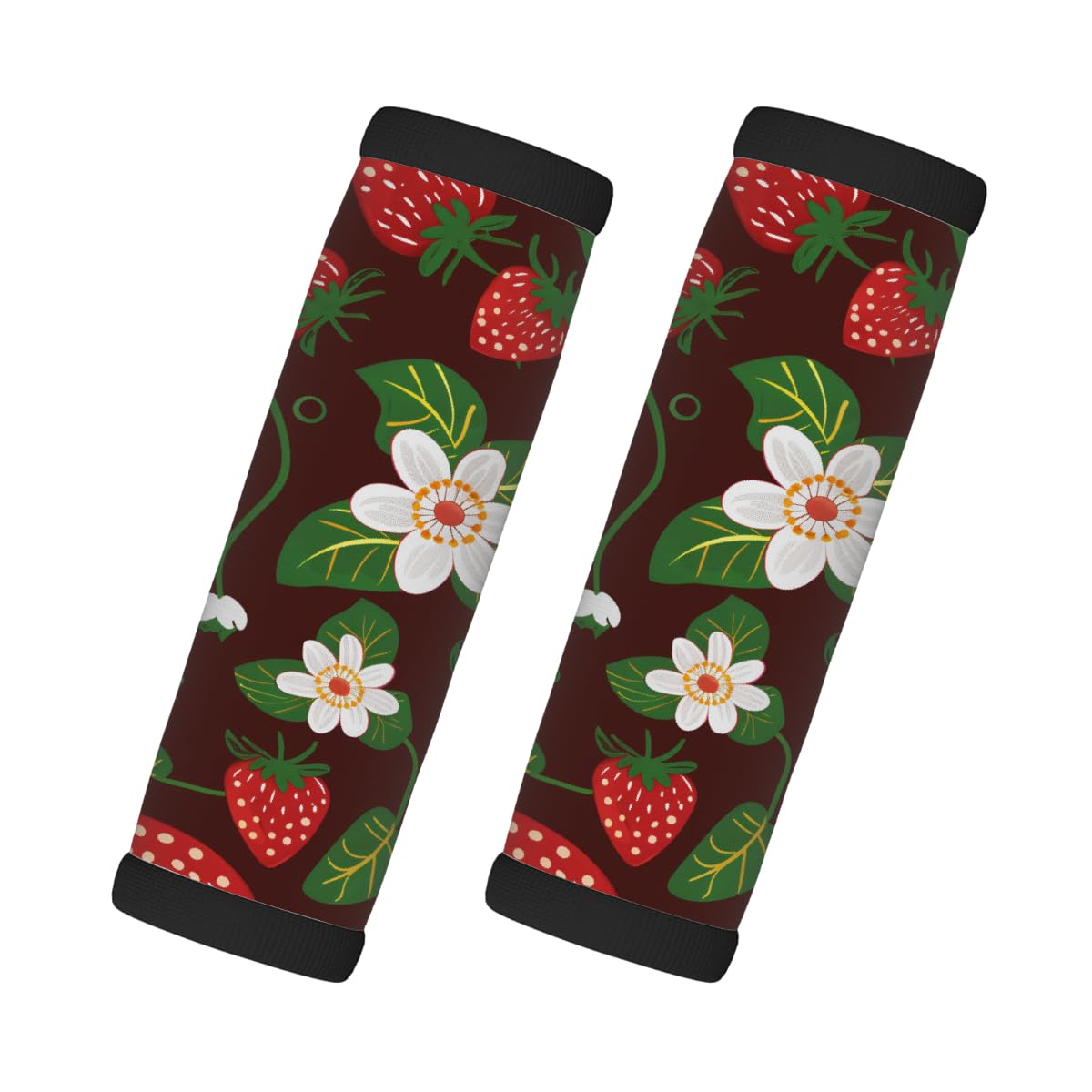 Neopren-Gepäckgriffwickel, niedliche Erdbeerblume, Gepäck-Identifikation, Zubehör für Koffer, Autotasche, Griffhandschuhe, 2 Stück Neopren-Gepäckgriffwickel, niedliche Erdbeerblume, Gepäck-Identifikation, Zubehör für Koffer, Autotasche, Griffhandschuhe, 2 Stück von MPTPTM