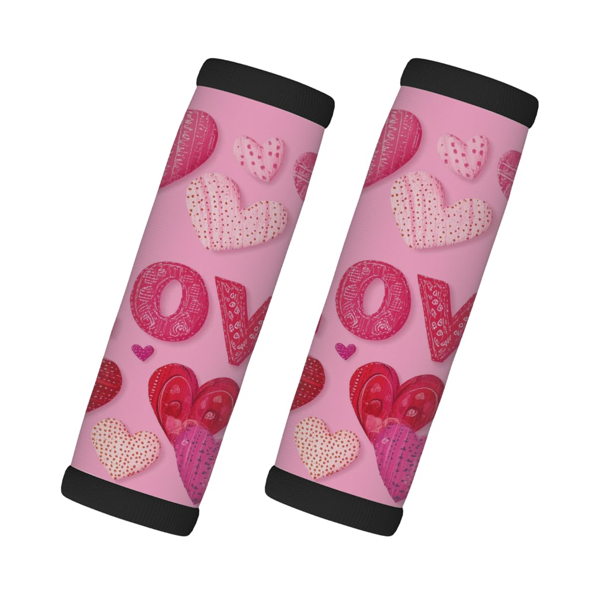 Neopren-Gepäckgriffwickel, rosa Liebesherz, Gepäckkennzeichnungen, Zubehör für Koffer, Autotasche, Griffhandschuhe, 2 Stück Neopren-Gepäckgriffwickel, rosa Liebesherz, Gepäckkennzeichnungen, Zubehör für Koffer, Autotasche, Griffhandschuhe, 2 Stück von MPTPTM