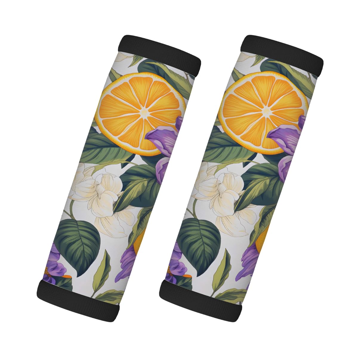 Neopren-Gepäckgriffwickel, violette Blume, Orange, Gepäckkennzeichnungen, Zubehör für Koffer, Autotasche, Griffhandschuhe, 2 Stück Neopren-Gepäckgriffwickel, violette Blume, Orange, Gepäckkennzeichnungen, Zubehör für Koffer, Autotasche, Griffhandschuhe, 2 Stück von MPTPTM