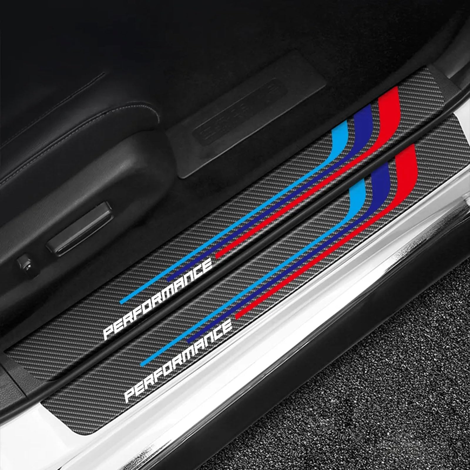 4 Stück Auto Einstiegsleisten Schutz für BMW 2er Active Tourer 1 (I) F45 I 2014-2022,einstiegsleisten Auto einstiegsleisten & türschweller Kohlefaser Aufkleber Kantenschutz,A von MPXQISVB