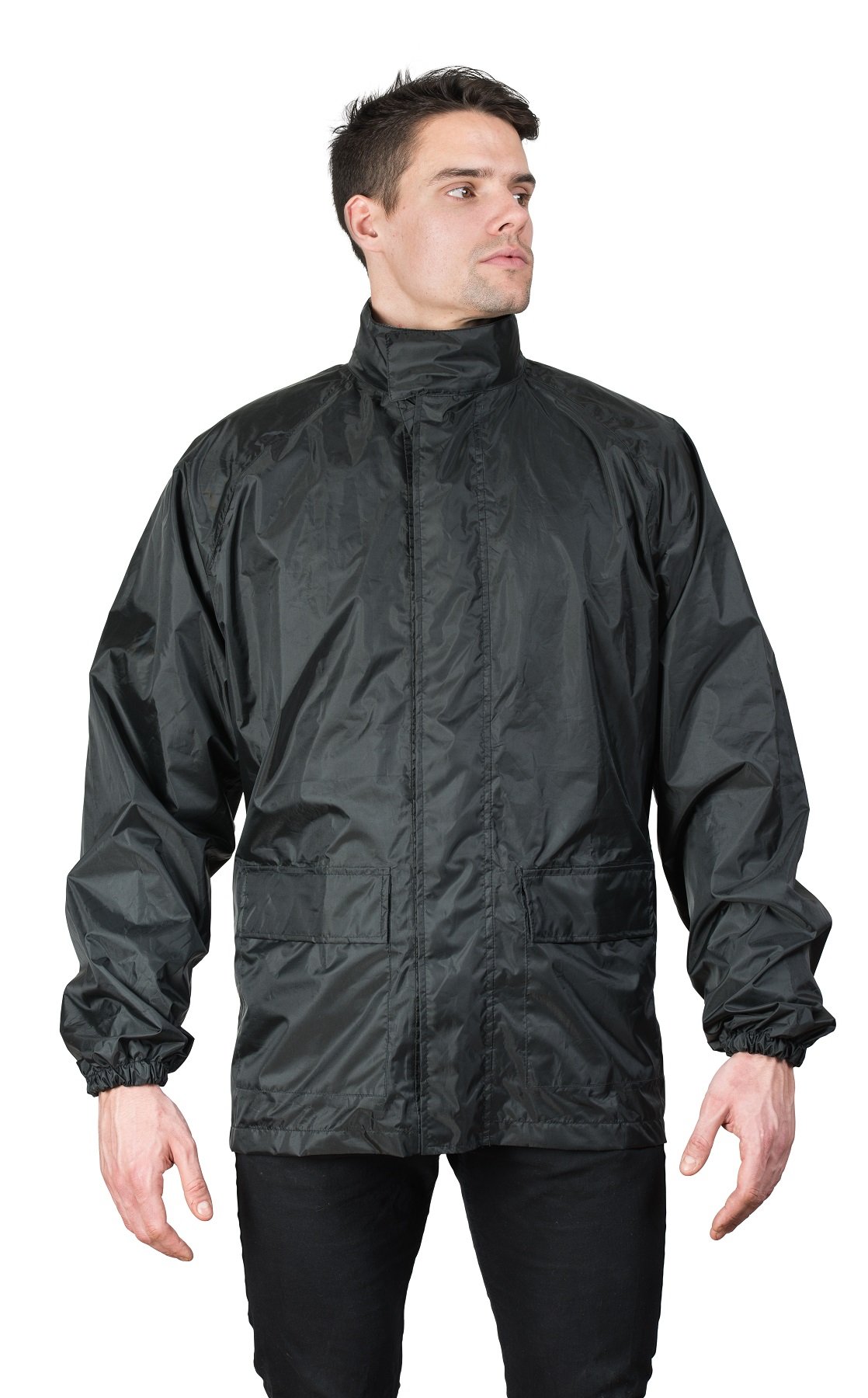 MQS Regenjacke für Motorrad, Schwarz, Größe XL von MQS