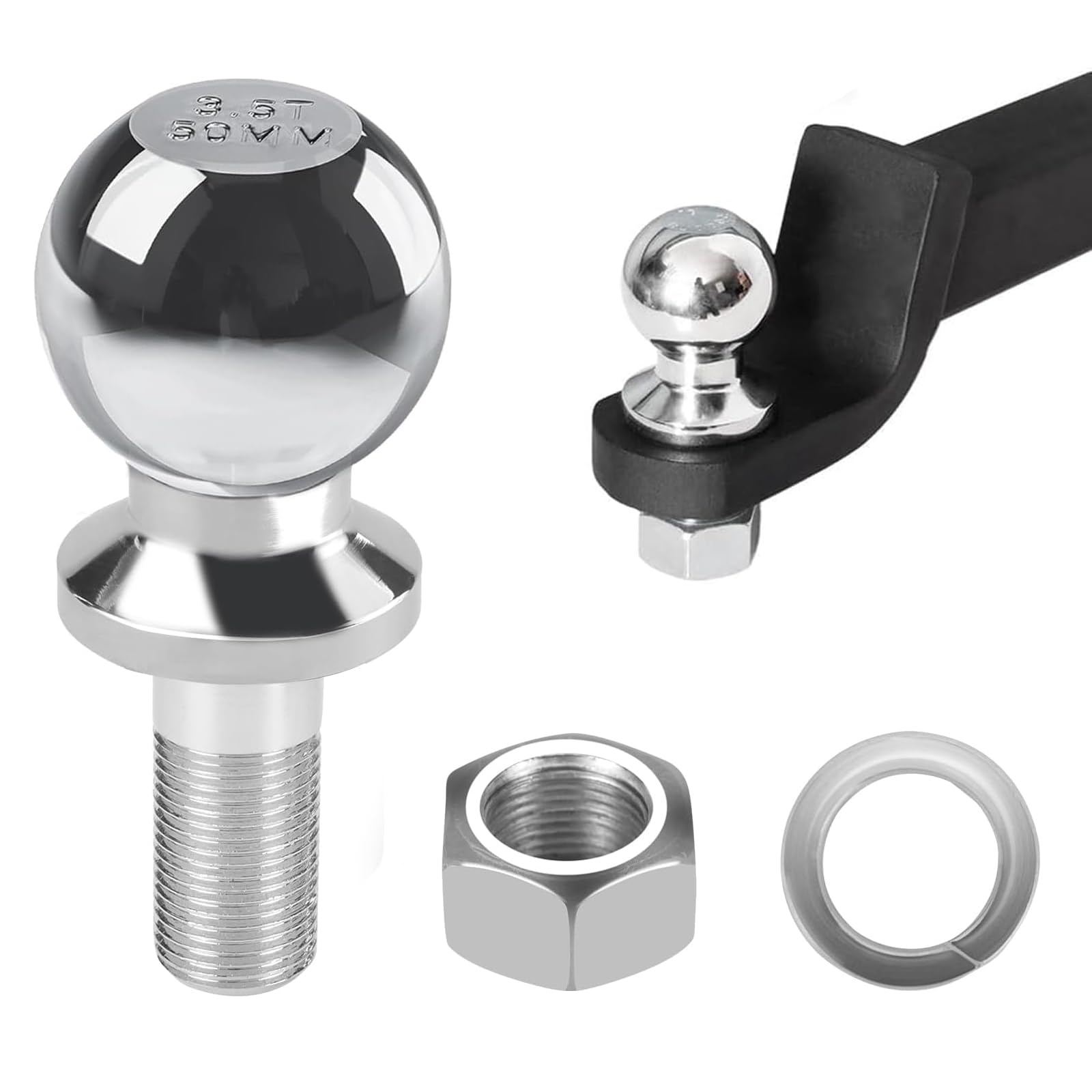 Anhängerkupplungskugel, Kugelkopfbolzen gerade Ackerschiene, 50mm 3.5T Ø22mm Kugelkopf Anhängerkupplung Ackerschiene Kupplungskugel für Traktor für Ackerschiene bis 3.5T Anhängerkupplungskugel, Kugelkopfbolzen gerade Ackerschiene, 50mm 3.5T Ø22mm Kugelkopf Anhängerkupplung Ackerschiene Kupplungskugel für Traktor für Ackerschiene bis 3.5T von MQWDGJ