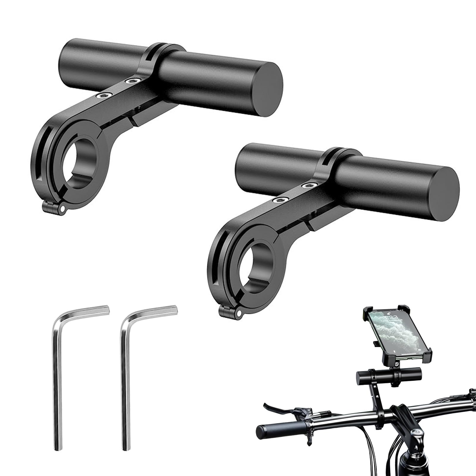 Fahrrad Lenker Extender, 2 Pcs Aluminiumlegierung Fahrrad Lenker Verlängerung Halterung, Lenker Erweiterung Für Tacho Mountainbike Taschenlampe GPS Fahrrad Lenker Extender, 2 Pcs Aluminiumlegierung Fahrrad Lenker Verlängerung Halterung, Lenker Erweiterung Für Tacho Mountainbike Taschenlampe GPS von MQWDGJ