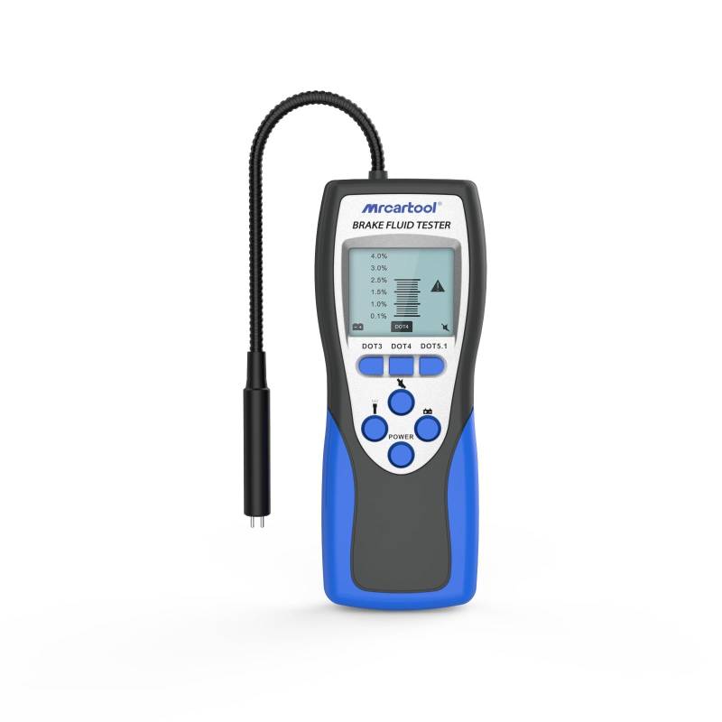 MRCARTOOL Bremsflüssigkeitstester KFZ Bremsflüssigkeitsprüfer Auto Digitale Bremsflüssigkeit Messgerät für Bremsflüssigkeiten DOT3 DOT4 DOT5.1 mit 2.8" LCD Bildschirm und Empfindlicher Sonde (F60) von MRCARTOOL