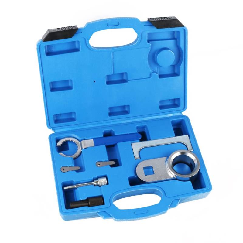 MRCARTOOL Motoreinbauwerkzeugsatz Nockenwellenverriegelungssatz T4 Crafter LT Zahnriemenwerkzeug Dieselmotor Riemenabzieher Werkzeuge Kompatibel mit VAG VW 2.4 2.5 DSDI TDICR (7 PCS) von MRCARTOOL