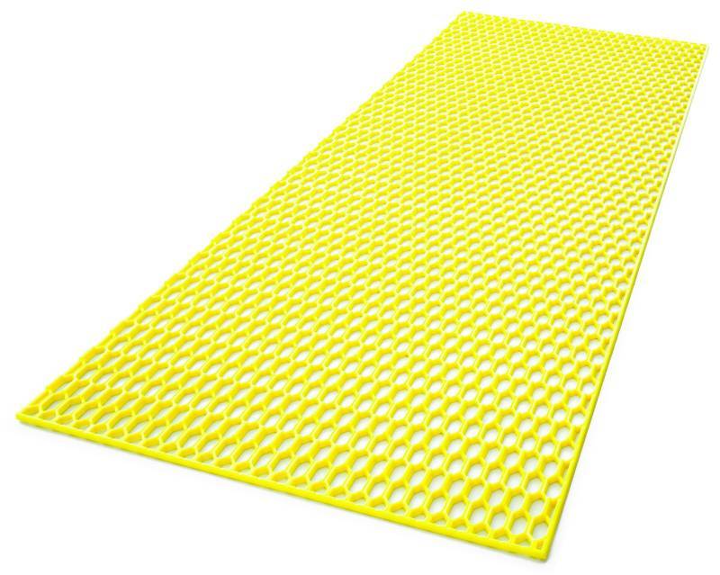 Groß Racing Gitter Tuning 40x120 cm ABS Kunststoff Waben in RAL Farben (Neon Gelb RAL 1026) von MR-Style