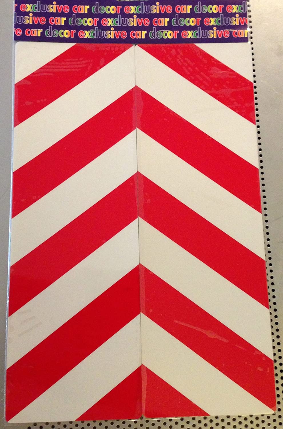 MR-Style Aufkleber + 1 Set (2 Stck.) Warntafel reflektierende rot/weiß Streifen 30 x 10 cm von MR-Style
