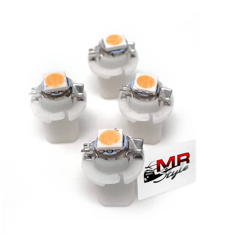 MR-Style Set Aufkleber und 4x high Power LED Tachobeleuchtung (warmweiß) kompatibel mit VW Vento + Golf 3, Instrumentenbeleuchtung Umbauset von MR-Style